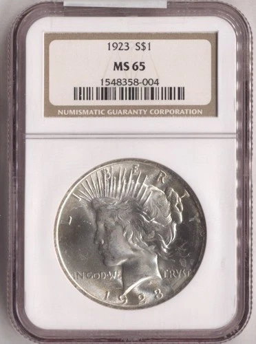 1923 Peace Silver Dollar NGC MS-65
