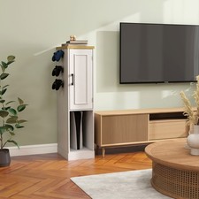 Game Console Stand with 2 Built-in Drawers and 3 Hooks Compatible W PS5 and Xbox