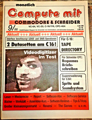 COMPUTE MIT - AUSGABE: 9/86 (TRONIC-VERLAG - MAGAZIN) #3DE