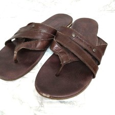 Diesel Men 8.5US Brown Leather Sandals Vintage Luxury Casual Stylish Durable ITA