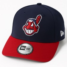 Cleveland Indians New Era Adjustable Cap Red Blue Chief Wahoo-RETIRED LOGO 