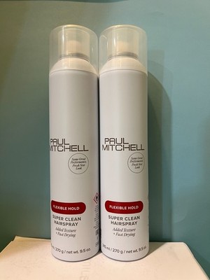 2 Paul Mitchell Flexible Hold Super Clean Hairspray 9.5oz New & Authentic
