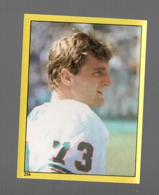 1982 Topps Stickers Bob Baumhower Miami Dolphins #234 Excellent