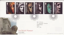 GB Stamps First Day Cover 250th Anniv. of The British Museum, history SHS 2003