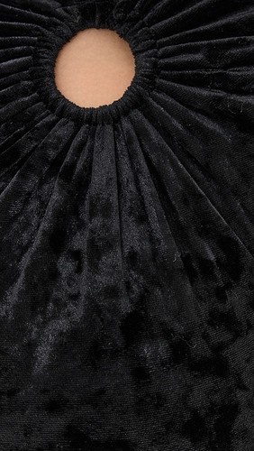 Isabel Marant Etoile Femme Havane Velours Écrasé Froncé Noir Mini ROBE XS 34 - Photo 12 sur 21