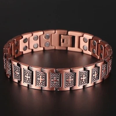 UNBRAND Mens PURE COPPER Bracelet Magnetic Healing Therapy Arthritis Pain Relief Bangle