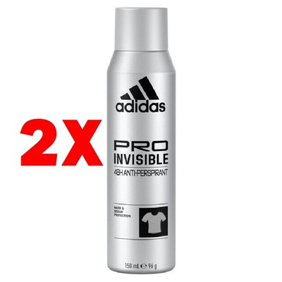 2 x Adidas Deodorant Spray 150 ml. Pro Invisible Man 48H ANTI-TRANSPIRANT