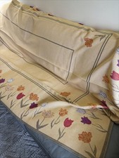 Ekelund “Sprintime”Tablecloth, Natural Cotton/Linen, 58" X 100” Sweden Shabby