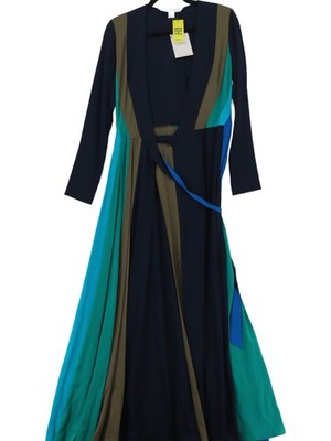 Diane von Furstenberg Maxikleid UK2 in Blau