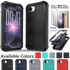 For iPhone 17e / 16e Case, Shockproof Protective Rugged Cover  Screen Protector