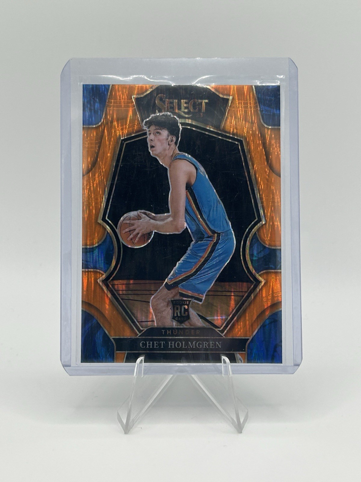 2022-23 Panini Select - Premier Level Chet Holmgren #196 Orange Flash Prizm (RC)