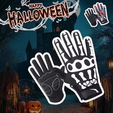 Skeleton Full Finger Cycling Gloves Touch Screen MTB Bike Sport Halloween Gloves