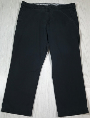 Duluth Trading Chino Pants Men 42x30 Navy Blue Relaxed Fit Wrinkle Fighter Work