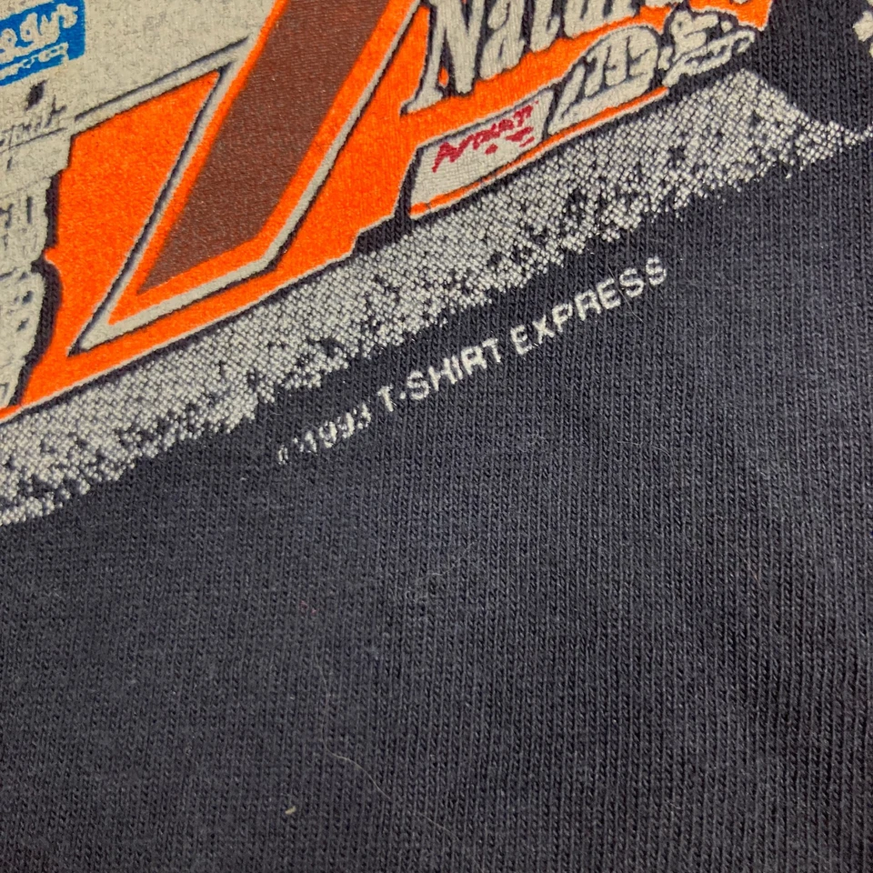 Camisa de corrida Hooters masculina vintage L preta 1992 logotipo campeão da Copa Winston anos 90 EUA - Imagem 4 de 4