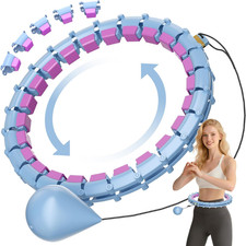 Plus Size Silent Weighted Hula Infinity Fitness Detachable Hoops 65-Inch 32 Knot