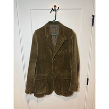 Vintage Polo Ralph Lauren Corduroy Sport Coat Blazer With Elbow Patches Size L