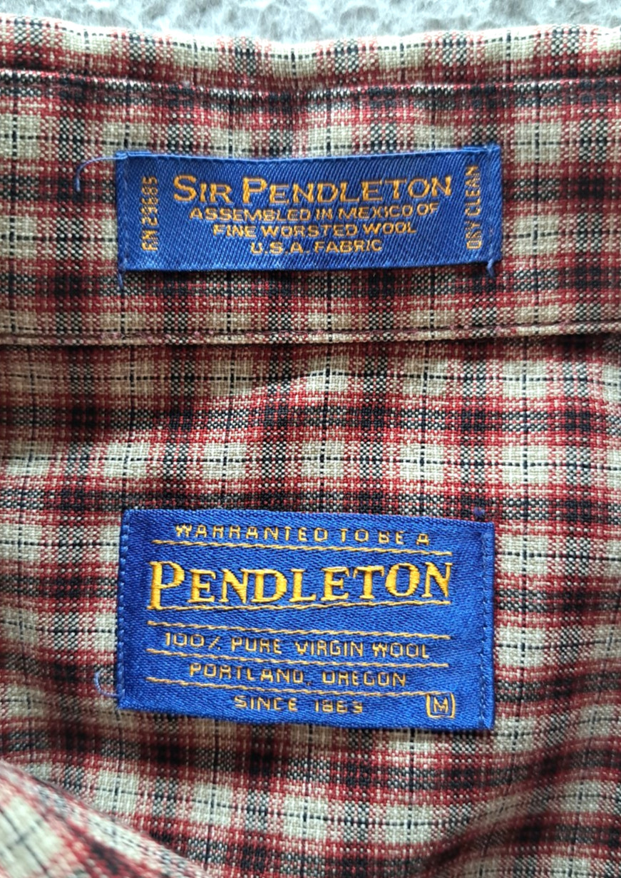 Sir Pendleton Button Down Flannel Shirt Mens Medi… - image 2
