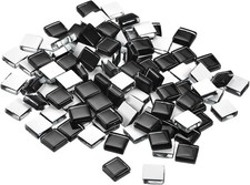 Micro Glass Mosaic Tiles - Tiny Mini Craft Material Pack of 110 Black