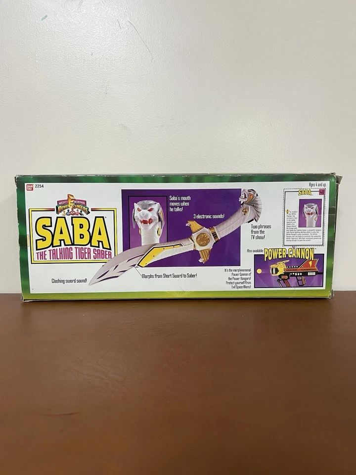 Bandai Mighty Morphin Power Rangers 1994 SABA "The Talking Tiger Saber" WORKS  - Image 4 of 4