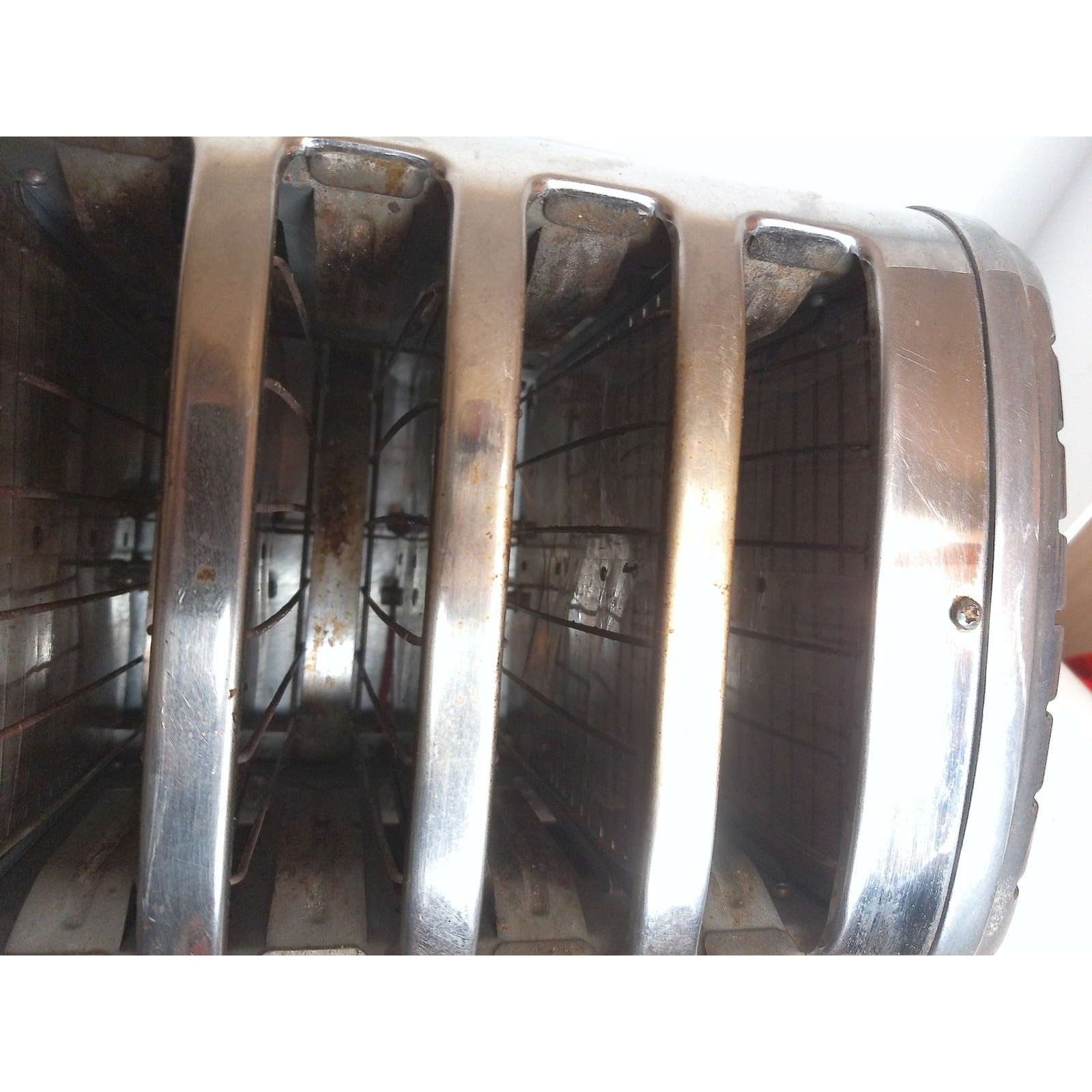 Dualit 4 Slice Toaster Bagel Model 84US Silver Chrome Made In England READ