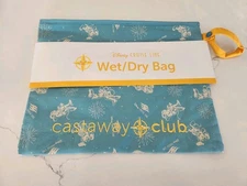 New Disney Cruise Line Castaway Club Zipper Top Wet/Dry Bag Mickey Minnie