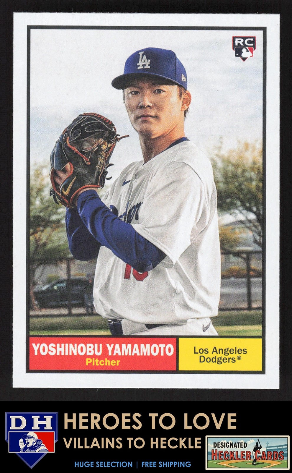 2024 Topps Archives Yoshinobu Yamamoto #61 Los Angeles Dodgers RC