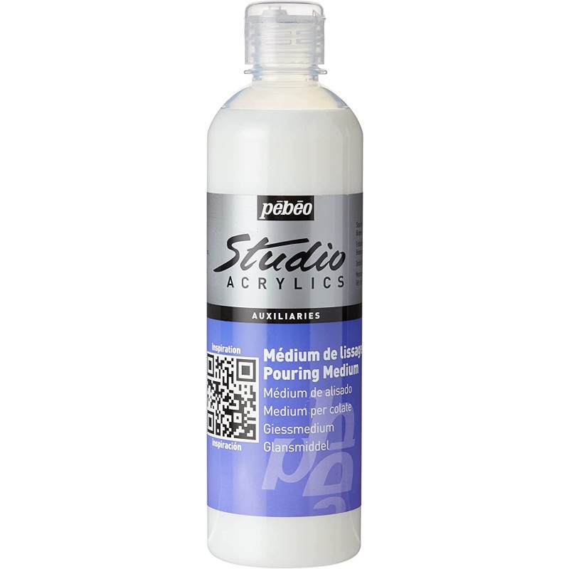 Médium de lissage - Peinture acrylique liquide - Pébéo Studio Acrylics fluidifiant 500 ml