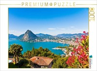 Calvendo Puzzle Lugano On Lake Lugano | 1000 Pieces, Finished Size 25.2 × 18.9 I