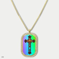 Stunning Colorful Jesus Christ Crucifix Cross Fashion Pendant Necklace Chain Pri