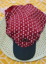 Beyoncé Texas Hold Em Bandana Scarf Hat. Red w/ Stars.  New. Cowboy Carter Tour