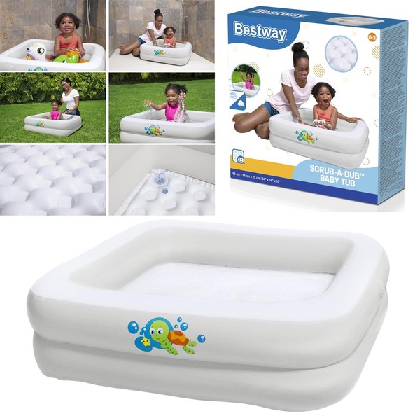 Bestway Baby-Duschbadewanne Up In & Over - Babypool Planschbecken Pool - Weiß-image