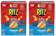 Ritz Bits Cheese Sandwich Cracker Snack Pack, 180g 2 Pack 