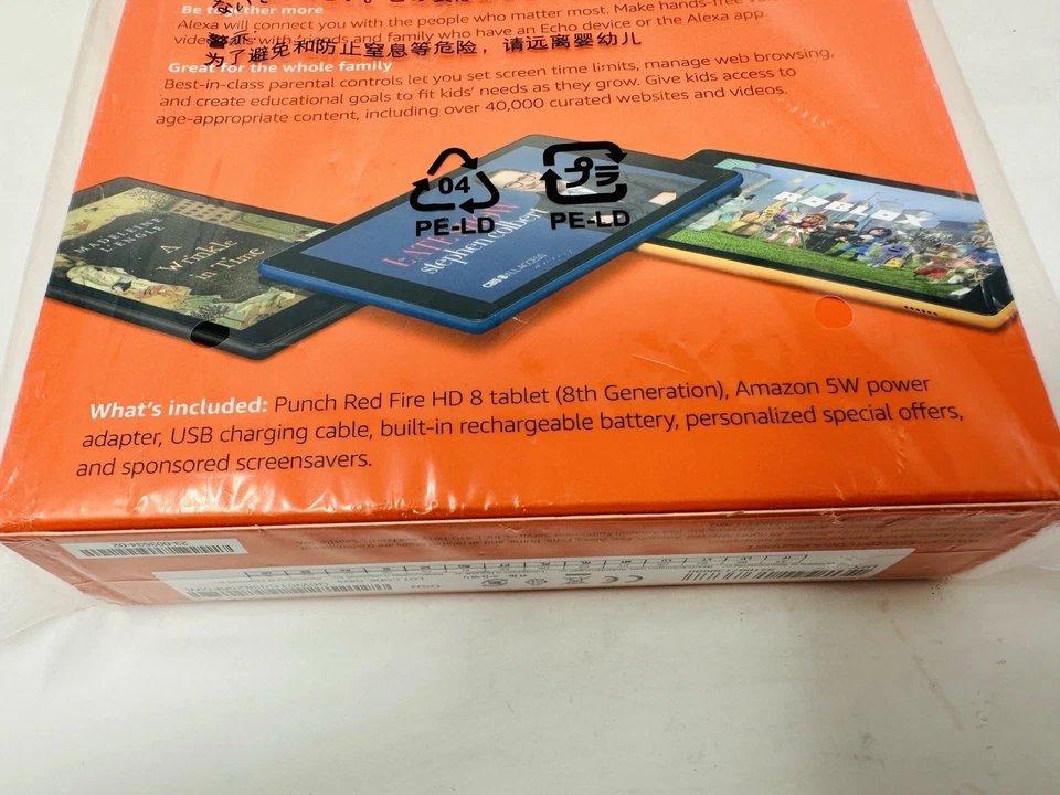 Amazon Fire HD8 16GB w/Alexa (8th Generation) WiFi Tablet- Punch Red -SEALED/NEW - Image 4 of 4
