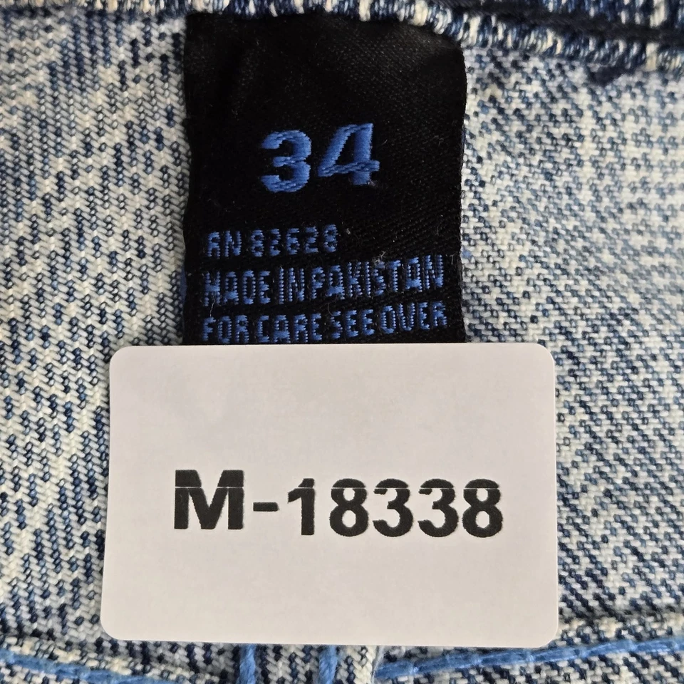 Pantalones Cortos Southpole Hombres 34 Azul Denim Rayas Sueltos Ropa de Calle Y2K LEER Foto 2 de 4