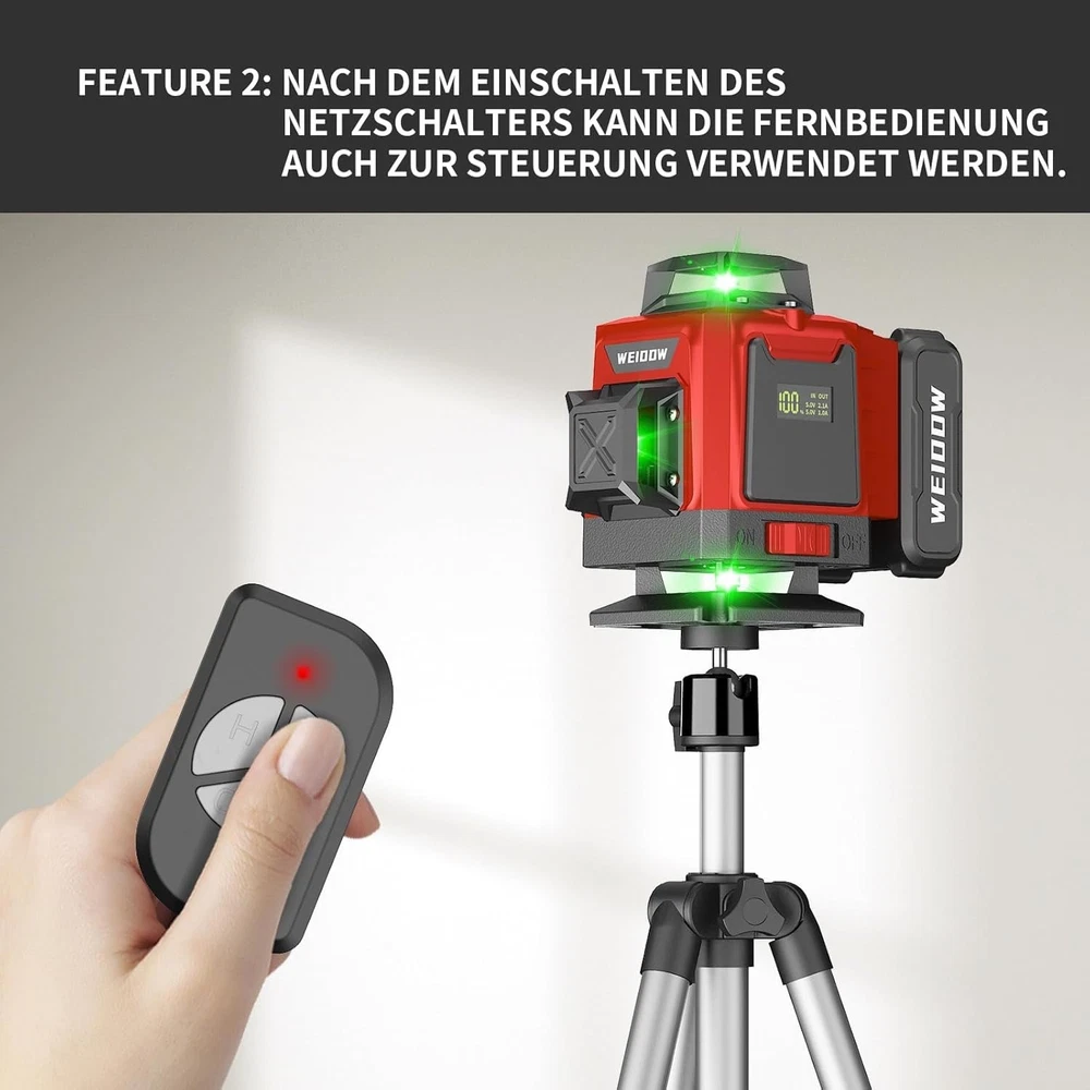 Laser Level 360 Self Leveling with Tripod 4D Cross Line Laser for Construction