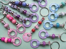 Eternity Circle Keyrings - SLOGANS, Handmade ALL AVAILABLE NAMES LISTED