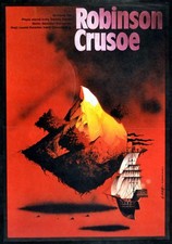 ROBINSON CRUSOE 1973 Stanislav Govorukhin Daniel Defoe CZECH POSTER
