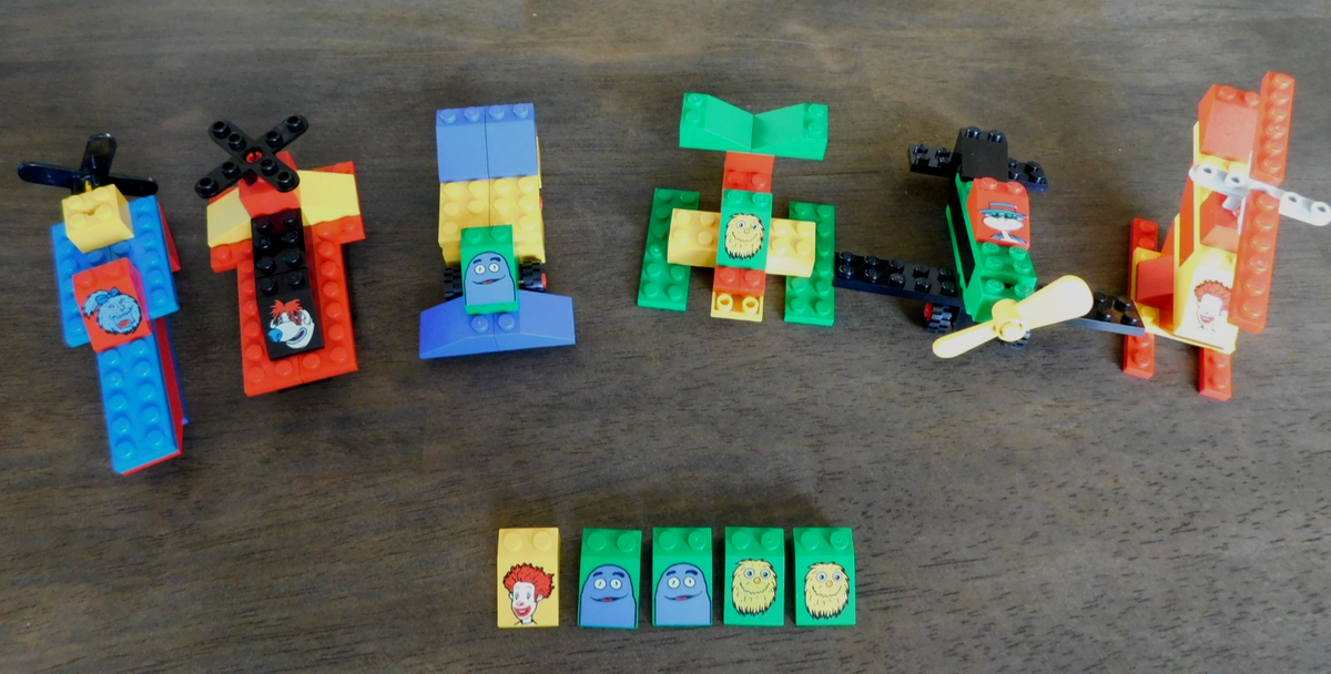 LEGO McDonalds 1999 Happy Meal Classic Toy Lot Grimace Fry Guy