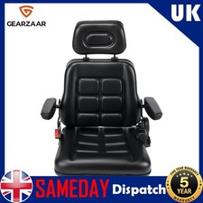 Universal Adjustable Foldable Suspension Seat For Tractor Dumper Forklift UK