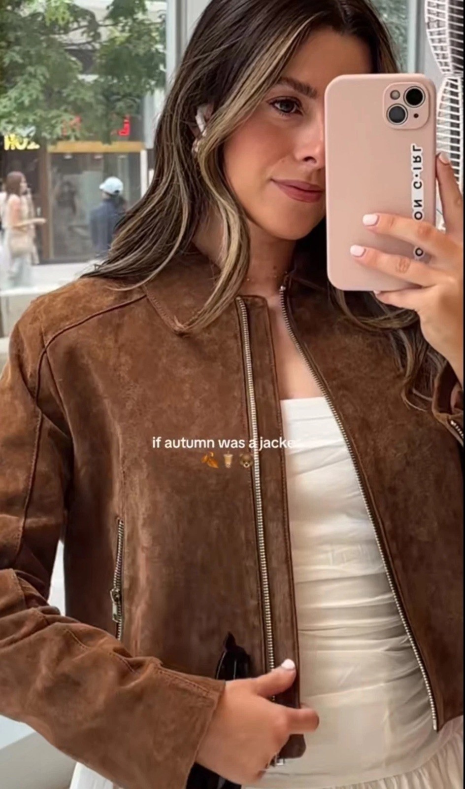 ZARA Whisky 100% Leather Suede Jacket Size XL 8073/255 