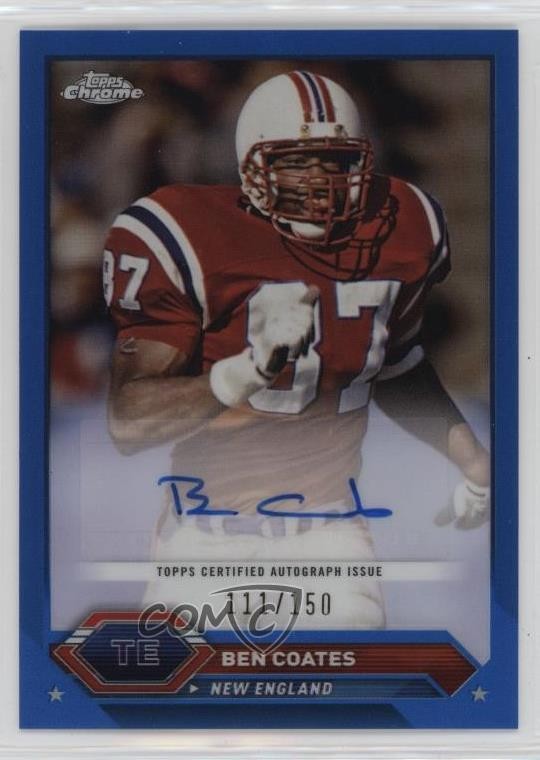 2023 Composite Topps Chrome Blue Refractor 111/150 Ben Coates #TCA-BC Auto