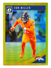 VON MILLER 2018 DONRUSS OPTIC *TRUE GOLD* PRIZM DENVER BRONCOS REFRACTOR /10