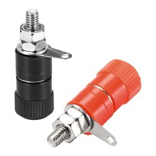 4mm Terminal Connector Binding Post, Banana Plug Jack Socket Red Black 10Pcs