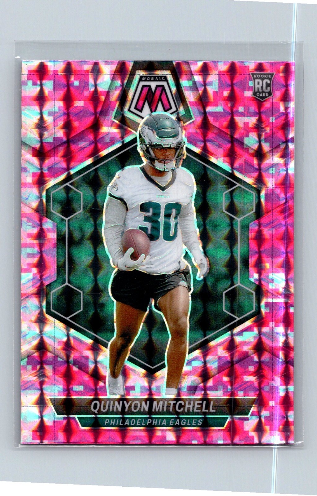 2024 Panini Mosaic - Rookies Quinyon Mitchell #322 Camo Pink Mosaic Prizm (RC)