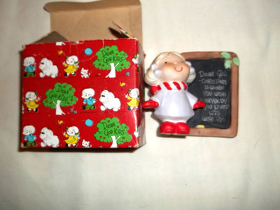 Dear God Kids Figurine 1984 enesco NIB NOS Christmas is When...