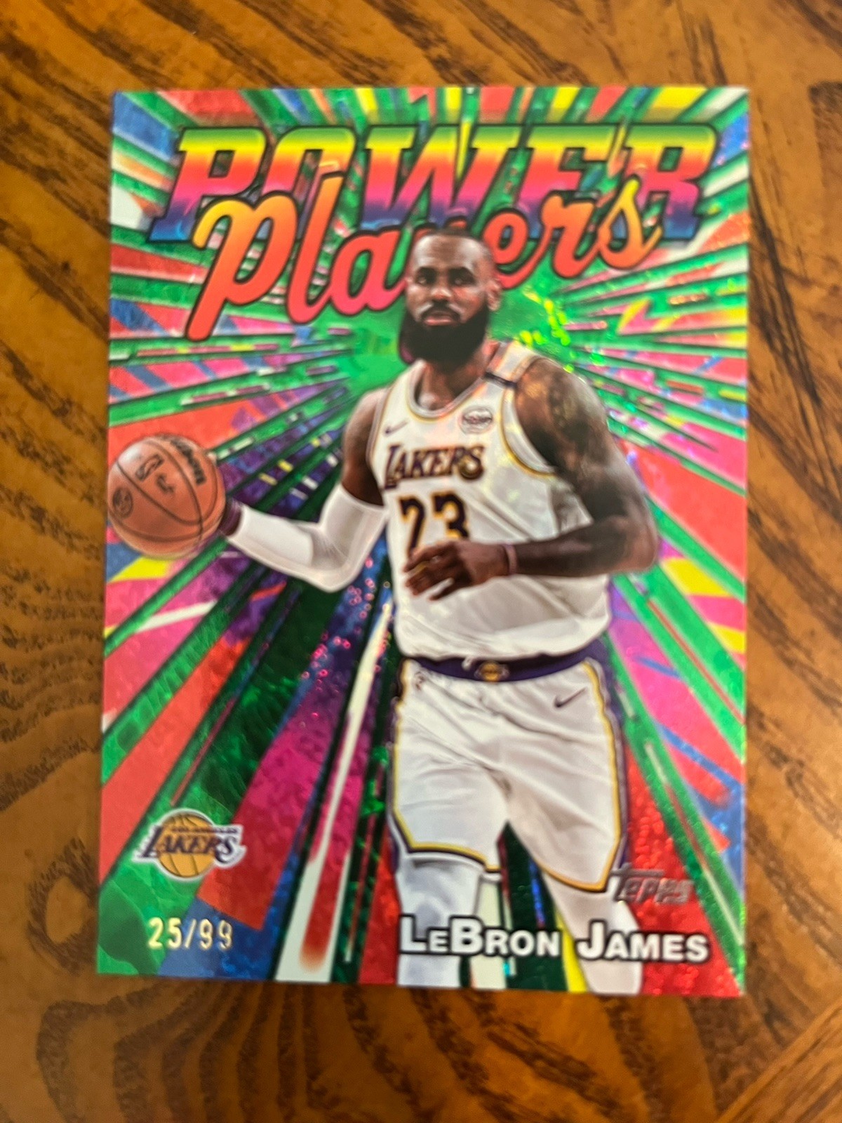 2025 Topps Power Player LeBron James #PP-7 [Holo Green Foil] 25/99