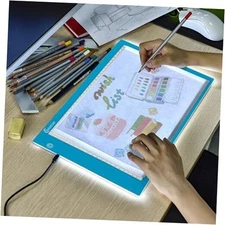 Light Box Drawing Pad, Tracing Board with Type-C Charge Cable and A4-P-Blue