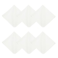 6pcs Microfiber Cloth 12x12 " for Glasses Screens Camera Lenses, White