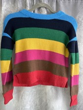GAP Kids Multicolor Striped Sweater Long Sleeve Crewneck Style Size M 8