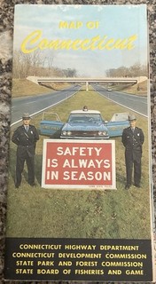 Connecticut State Police 1964 Highway Map